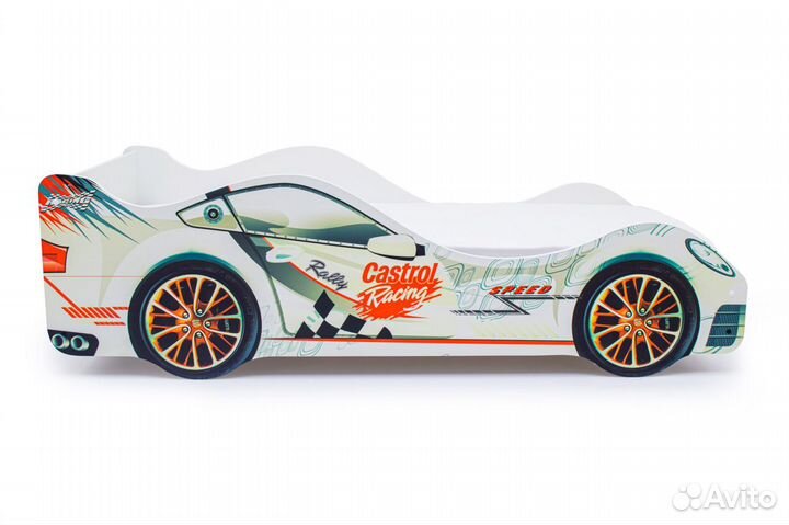 Кровать машина белая