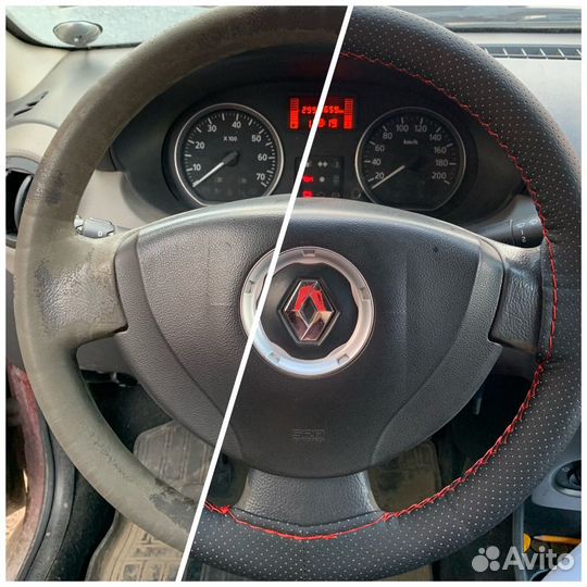 Перетяжка руля эко-кожей