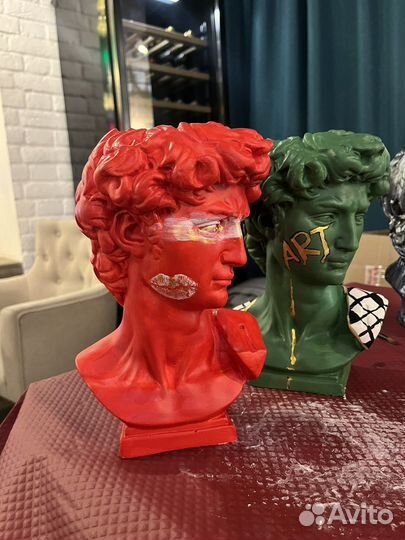 Мастер-класс роспись гипсовой головы Давида