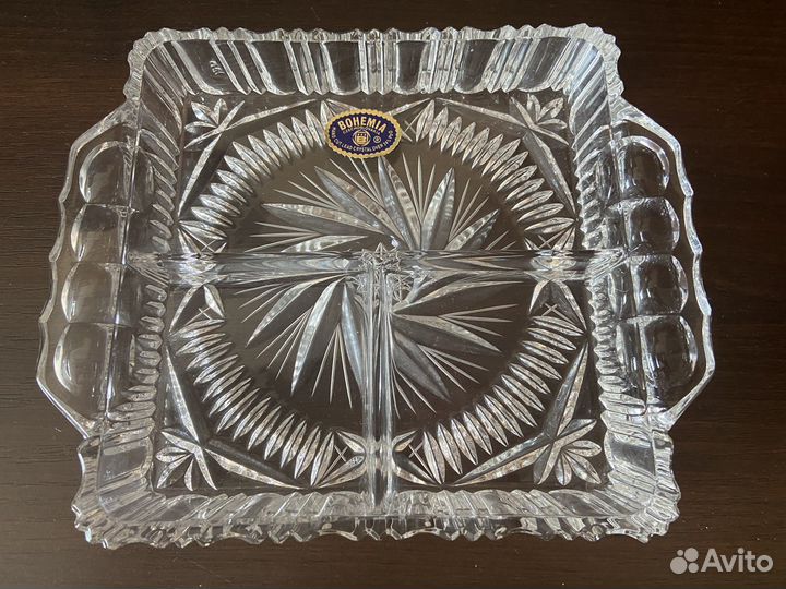 Хрустальная менажница bohemia