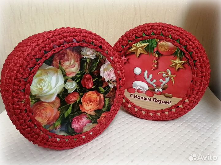 Интерьерная корзина из полиэфирного шнура