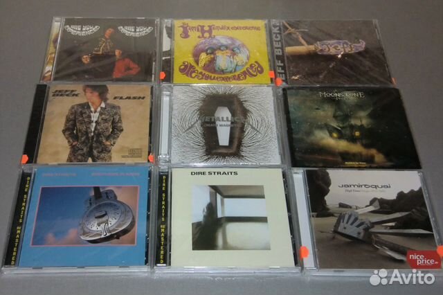 CD Jimi Hendrix Jeff Beck Metallica, Dire Straits
