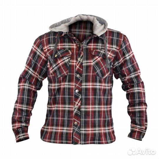 MCP Моторубашка мужская Woodcutter красно-черно-б