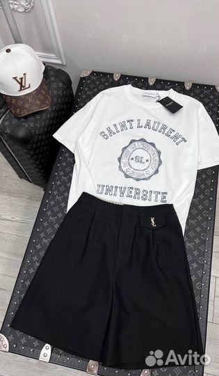 Saint laurent шорты хлопок