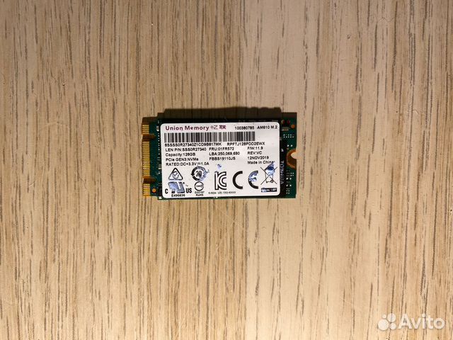 SSD накопитель 128GB Union Memory