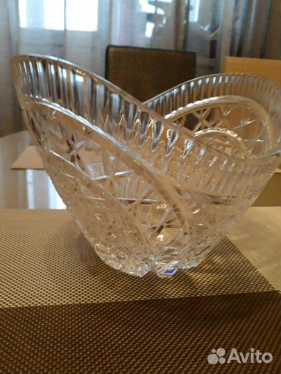 Хрустальная конфетница большая