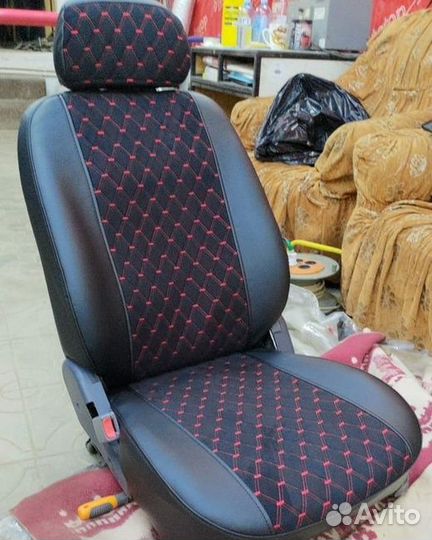 Чехлы велюр ромб Hyundai Accent Тагаз