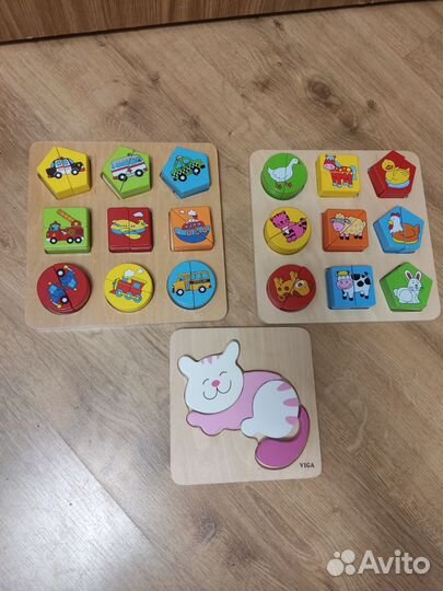Развивающие игрушки рамки вкладыши Viga