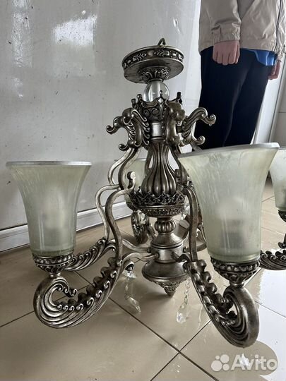 Люстра стариная винтажная бронза