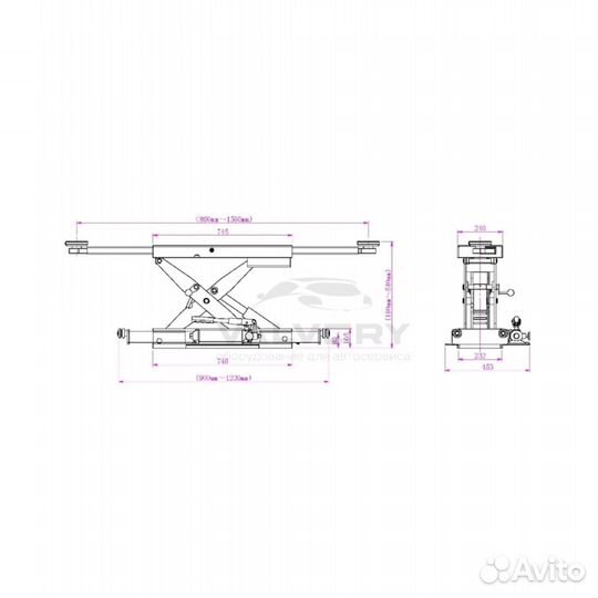 Траверса с ручным приводом 2т