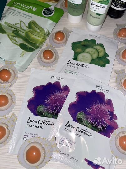 Набор масок для лица пакетом маски тканевые гель