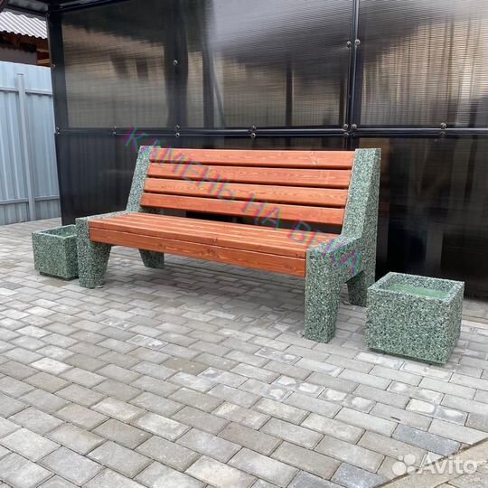 Скамейка парковая со спинкой