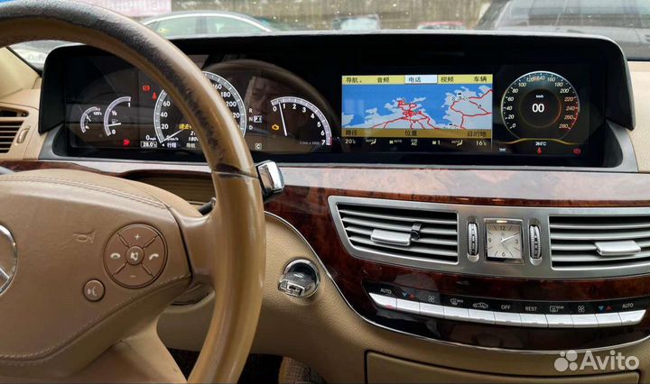 Магнитола Mercedes w221 экран 12.3