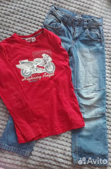 Джинсы и лонгослив на мальчика