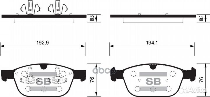 Колодки дисковые передние volvo xc60 3.03.22.4d