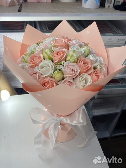 Букет из мыльных цветов, мыльные розы