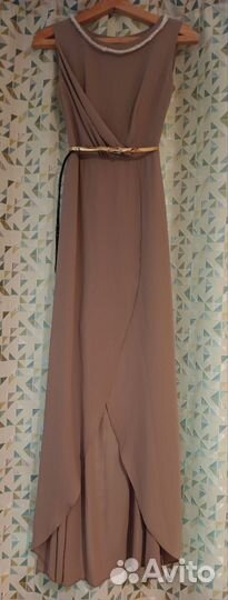 Платье макси с разрезом, с поясом 40-42