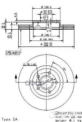 Диск тормозной UV Coated перед 09946811 Brembo