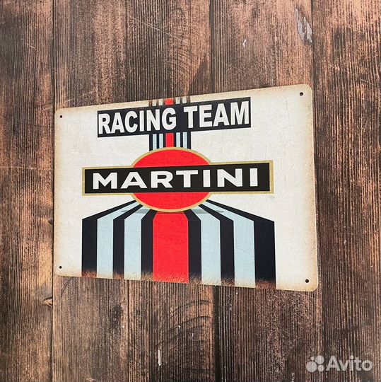 Декор на стену табличка Martini Racing team