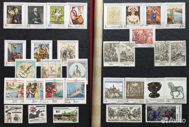 Альбом с марками Чехословакия,22х30см. 10л