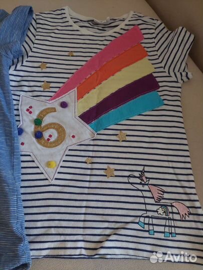 Футболки,лонг для девочки 116, 122,128