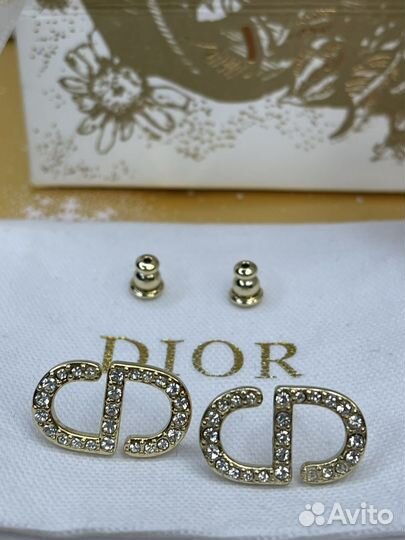 Серьги пусеты Dior