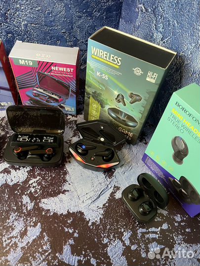 Беспроводные игровые наушники М5, М19, Х6, Е35