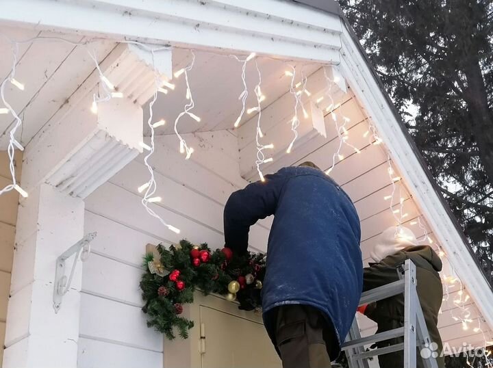 Новогоднее украшение домов