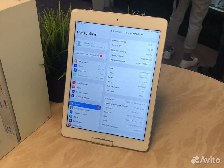 Apple iPad Air 1 16гб с сим (акб 89)