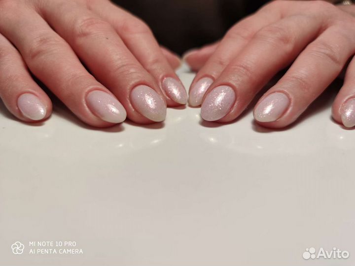 Маникюр аппаратный+ укрепление +гель лак