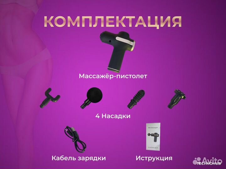 Массажер - пистолет (Mini Fascial Gun HS-007)