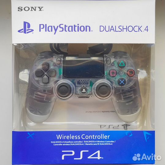 Джойстик sony ps4 прозрачный