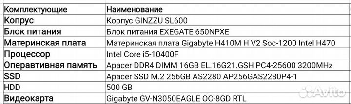 Бюджетный игровой пк