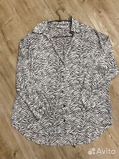 Рубашка зебра zara