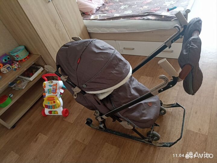 Детские зимние санки, коляска