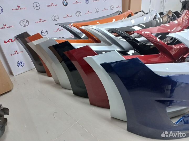 Бампер передний крашеный Hyundai Solaris Синий