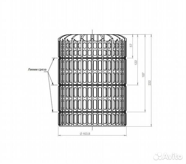 Воронка c листвоуловителем Fachmann V-PVC 110*450