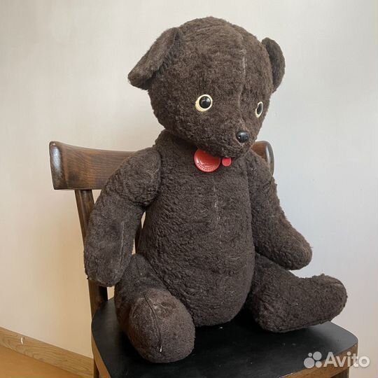 Медведь СССР игрушка мягкая опилки старинный