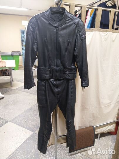 Мото комбинезон раздельный кожаный