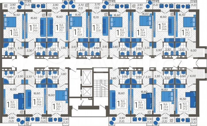 Апартаменты-студия, 24,6 м², 7/12 эт.