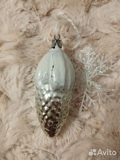 Елочная игрушка СССР стекло