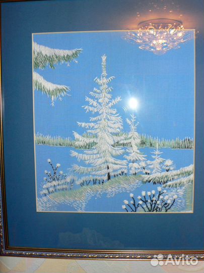 Картины вышитые гладью