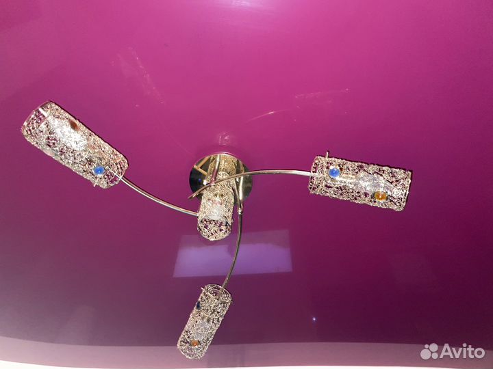 Люстра золотая