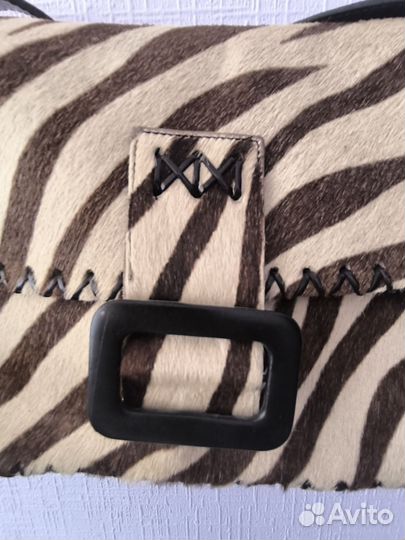 Сумка натуральная кожа(зебра) Винтаж