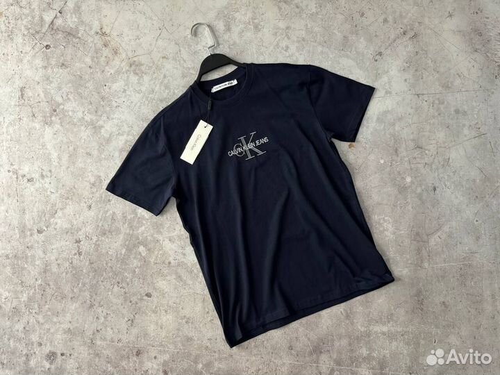 Футболка Calvin Klein синяя люкс