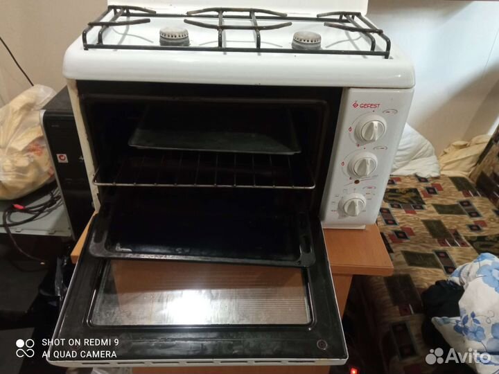 Газовая плита 2 конфорки бу с эл. Духовкой