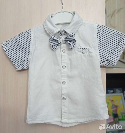 Рубашки на мальчика 74-80-86