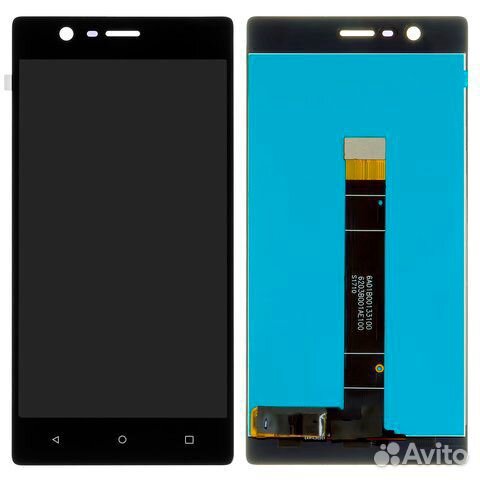 Дисплей для Nokia 3 TA-1032 черный AAA