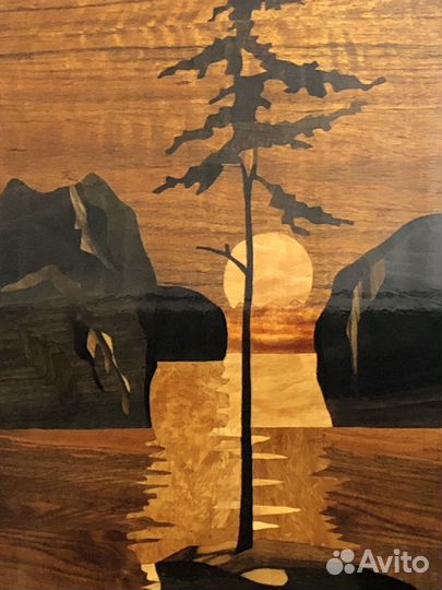 Панно настенное, инкрустация Маркетри