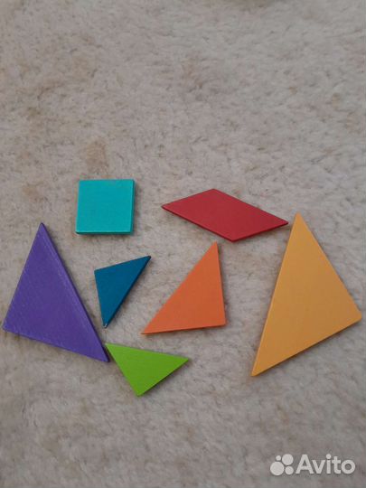 Детская развивающая игра Танграм деревянный